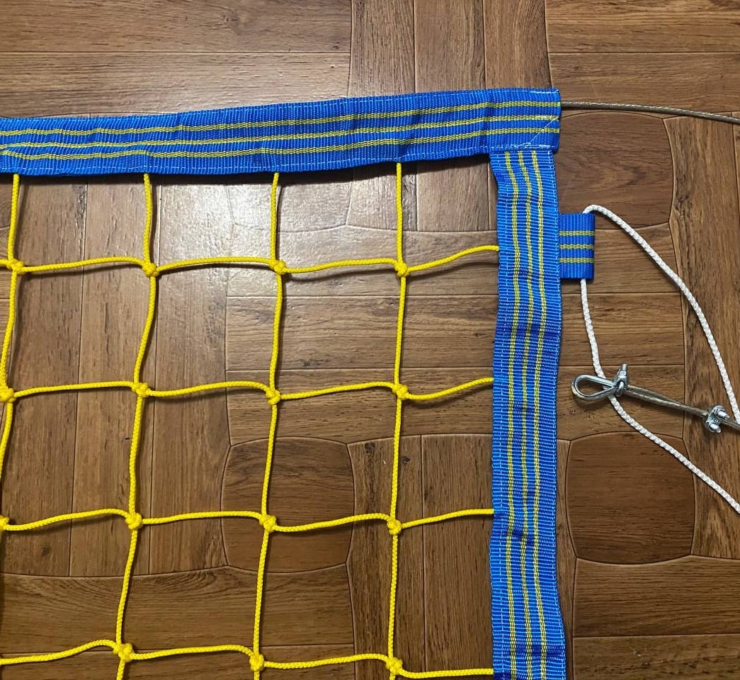 Волейбольна сітка СТАНДАРТ 10 НОРМА з тросом, колір в асортименті 14 Волейбольна сітка СТАНДАРТ 10 НОРМА з тросом, колір в асортименті - Зображення 14